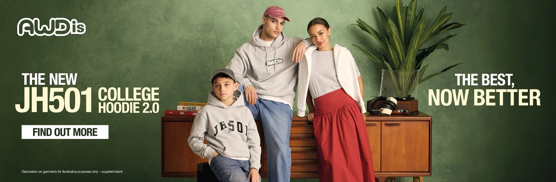 AWDis JH501 College Hoodie 2.0
